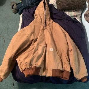 Carhartt Men's Brown Hooded Performance Jacket